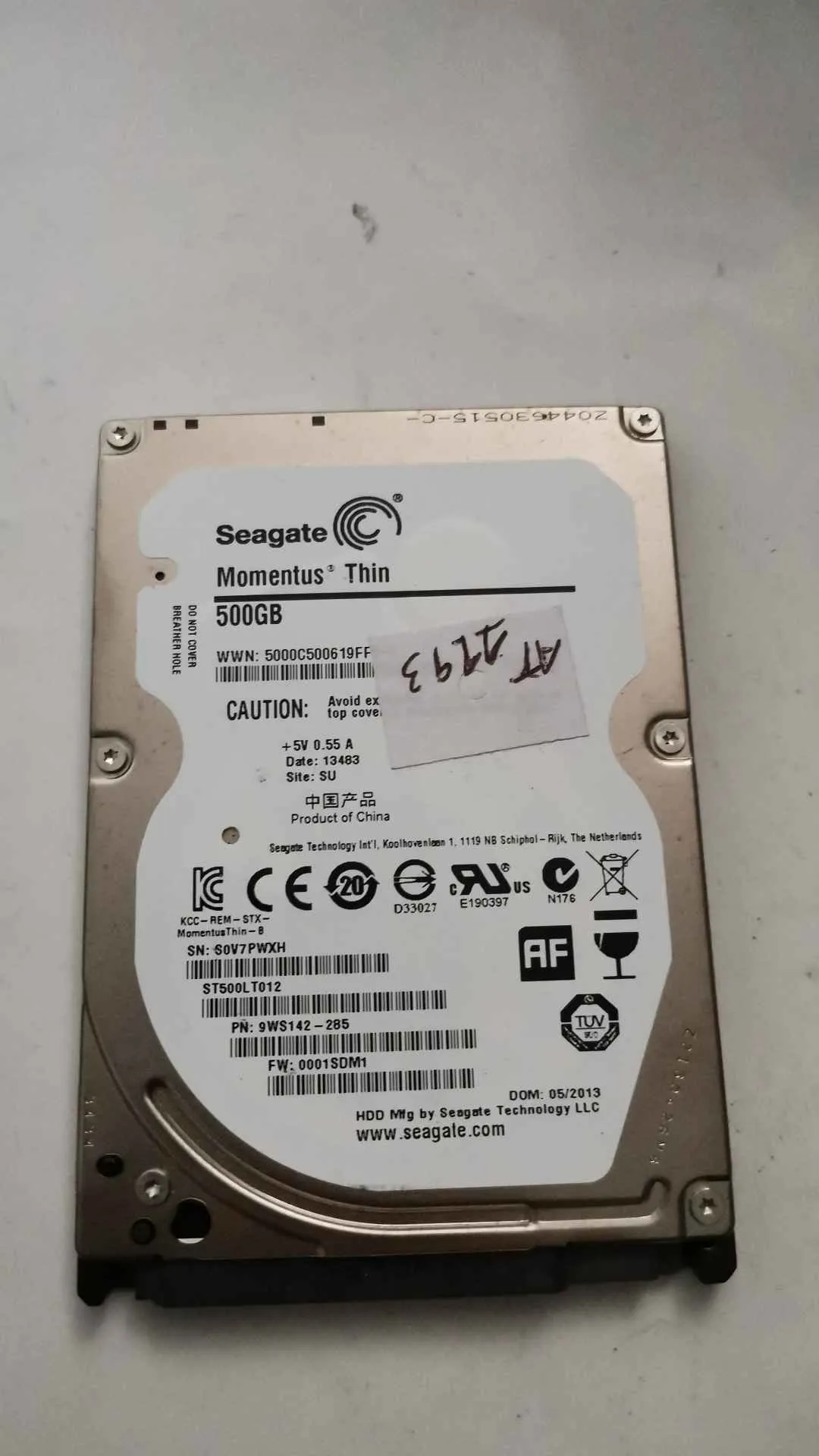Seagate ST500LT012 S/N 9WS142-285