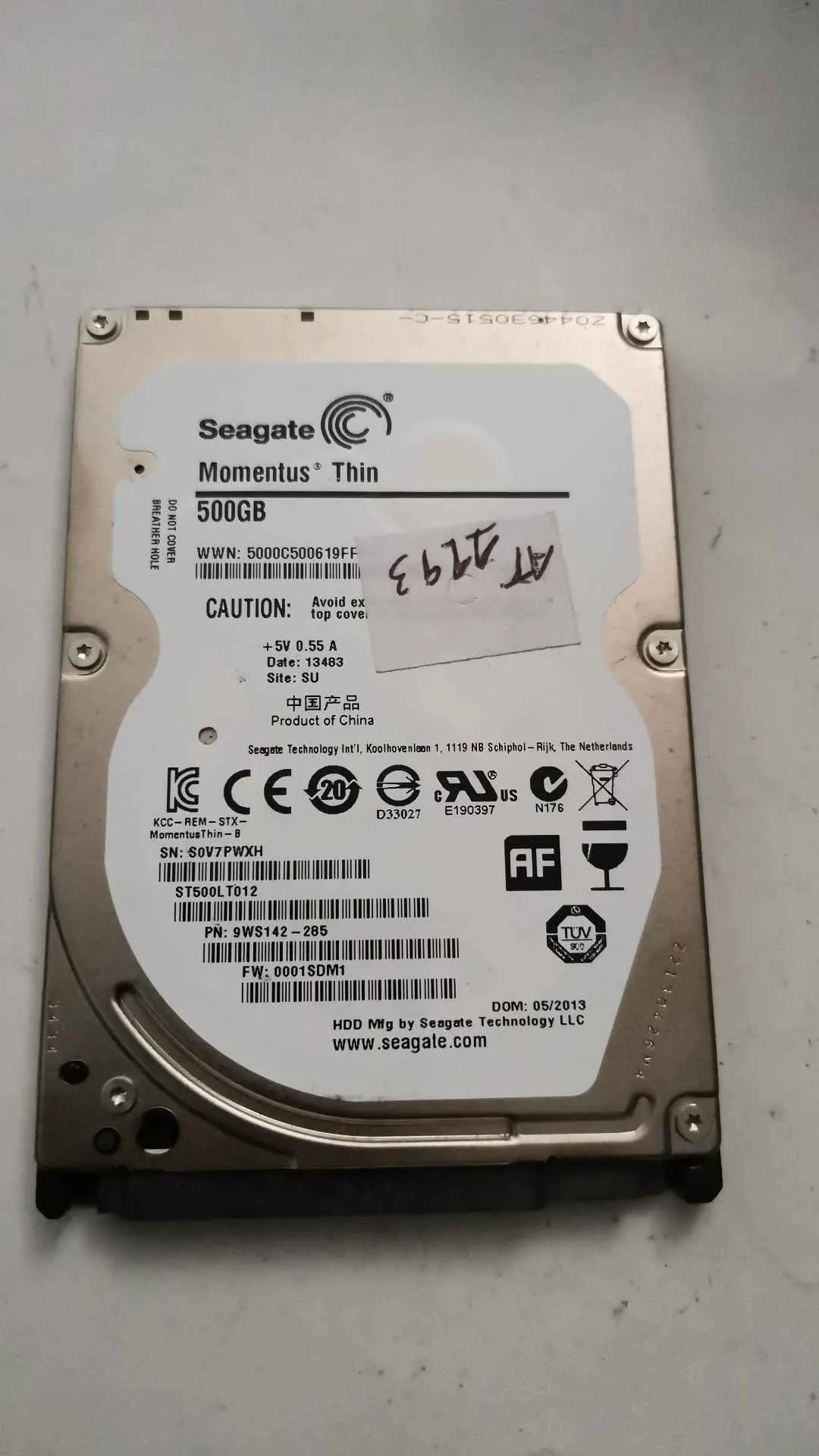Seagate ST500LT012 S/N S0V7PWXH