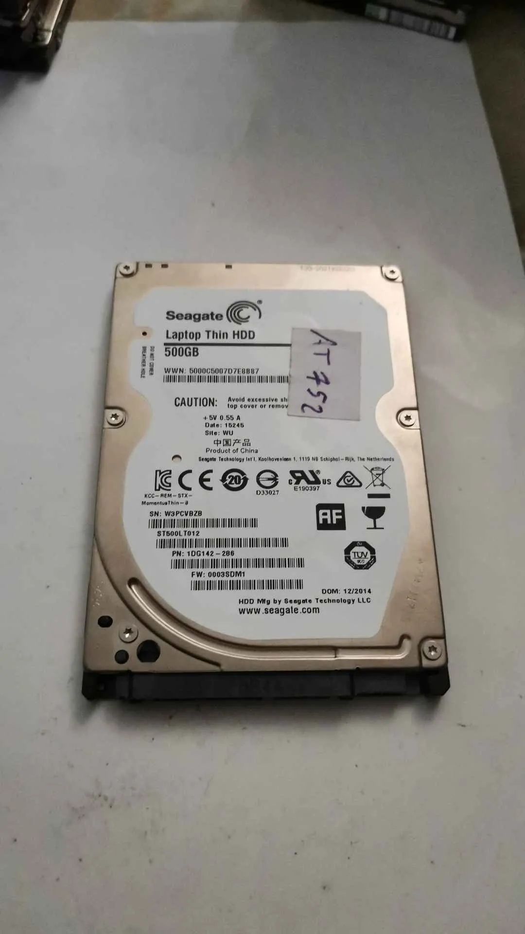Seagate ST500LT012 S/N W3PCVBZB
