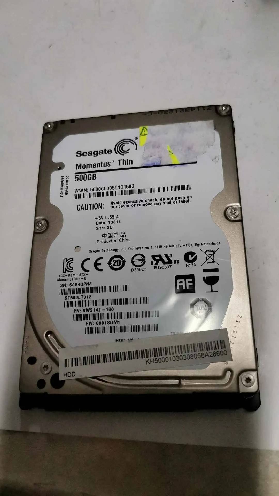 Seagate ST500LT012 S/N S0V4QPN3