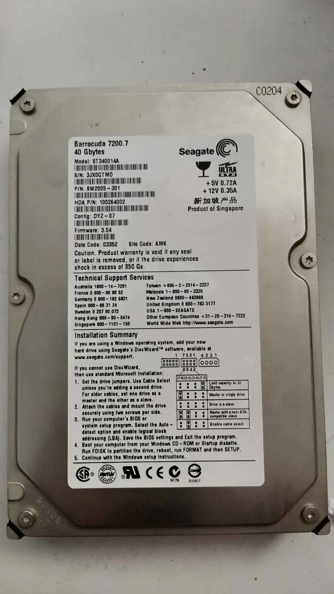 ST340014A