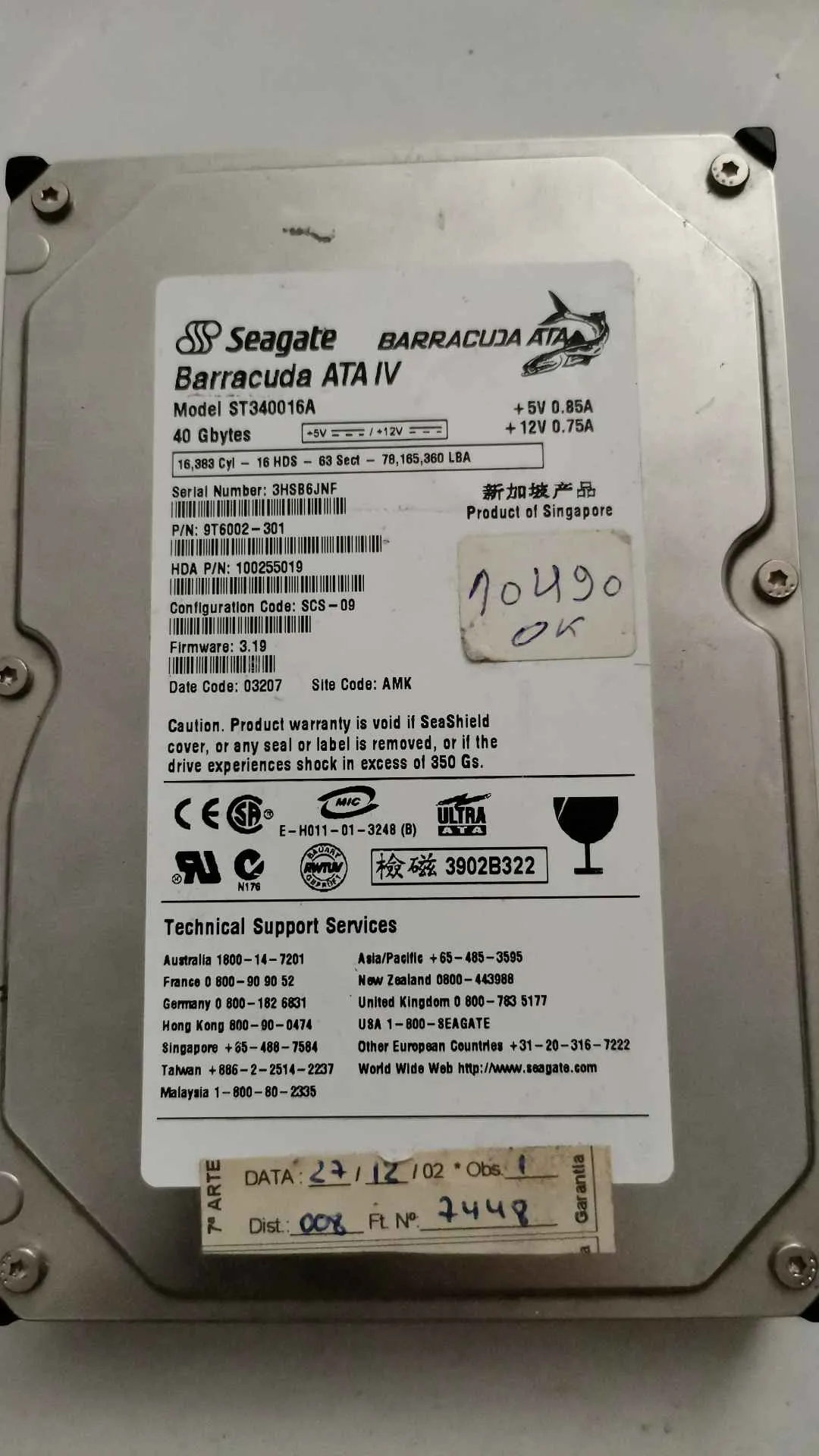 ST340016A