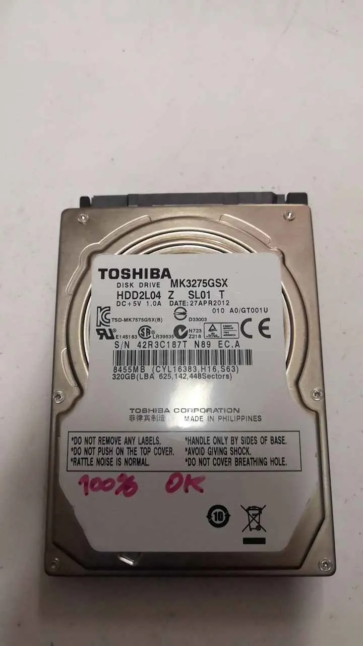 Toshiba MK3275GSX S/N 42R3C187TN89