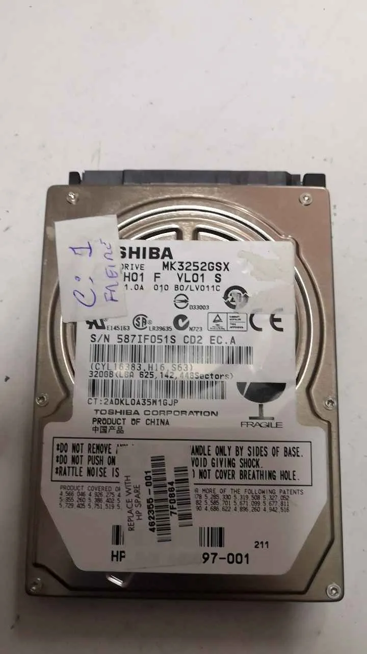 Toshiba MK3252GSX S/N 587IF051SCD2