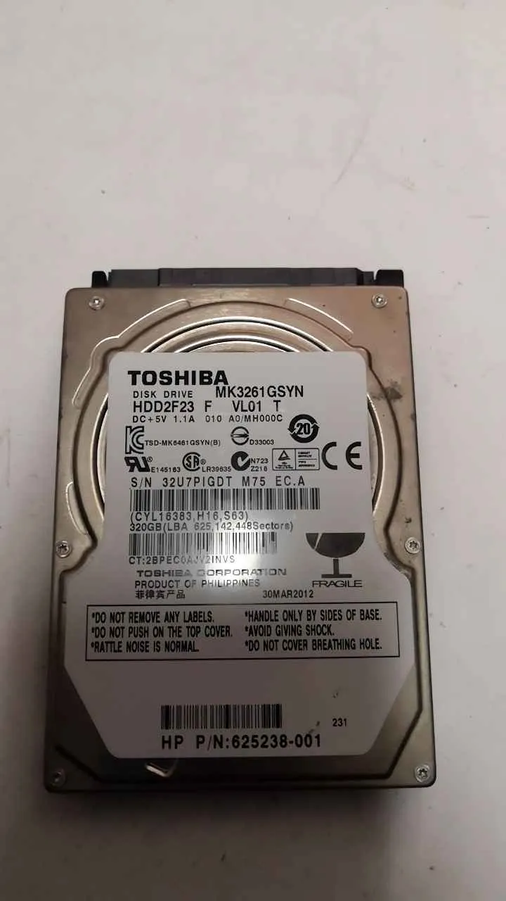 Toshiba MK3261GSYN S/N 32U7PIGDTM75
