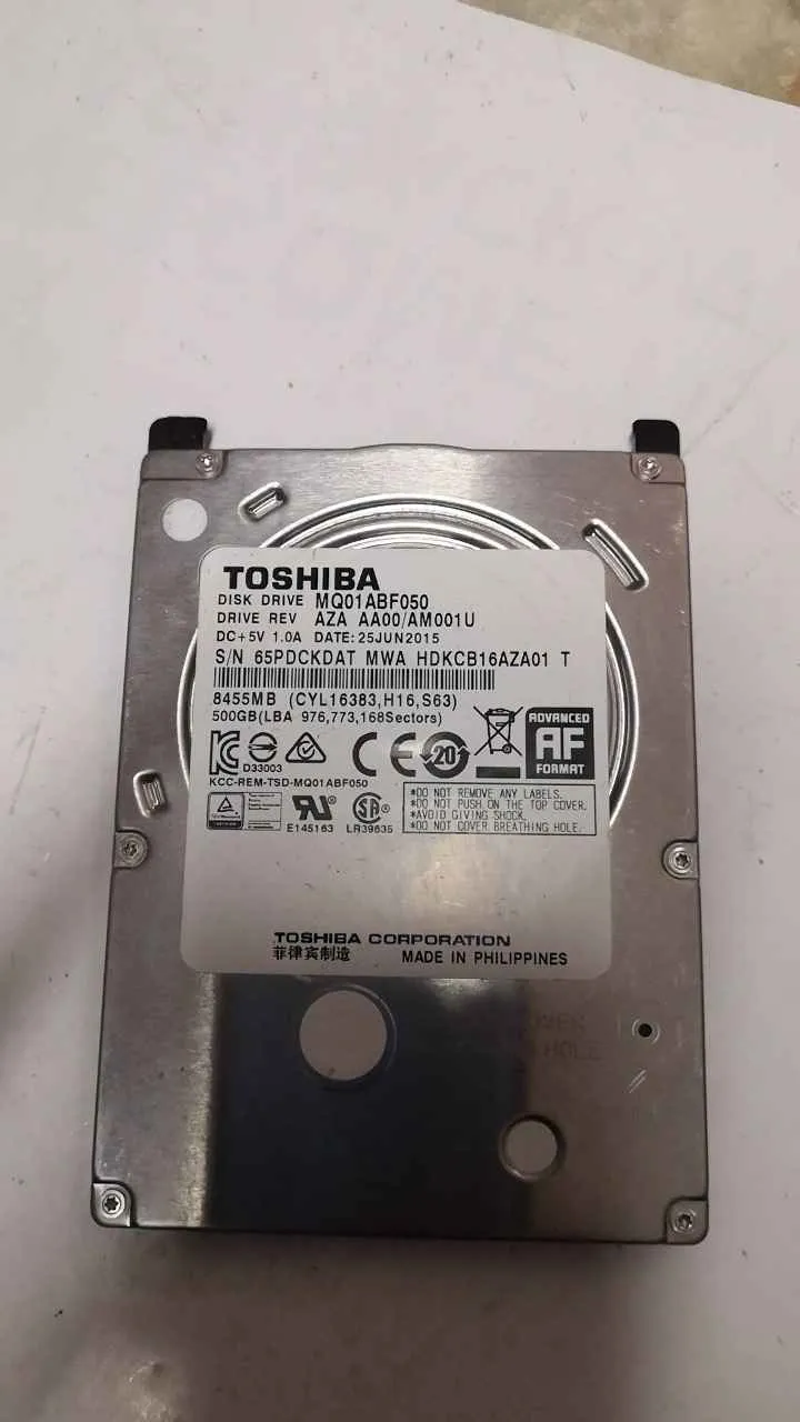 Toshiba MQ01ABF050 S/N 65PDCKDATMWA