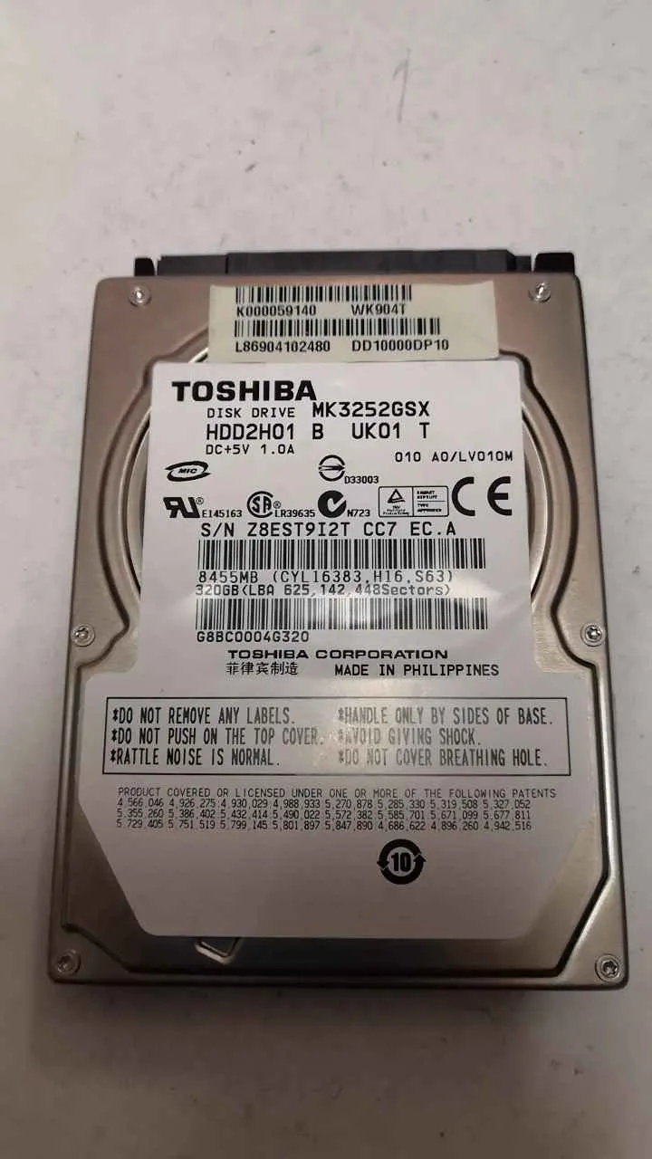 Toshiba MK3252GSX S/N Z8EST9I2TCC7