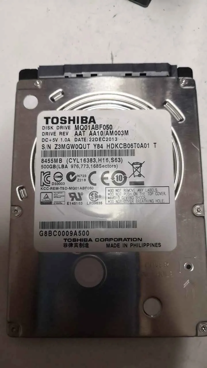 Toshiba MQ01ABF050 S/N Z3MGW0QUTY84