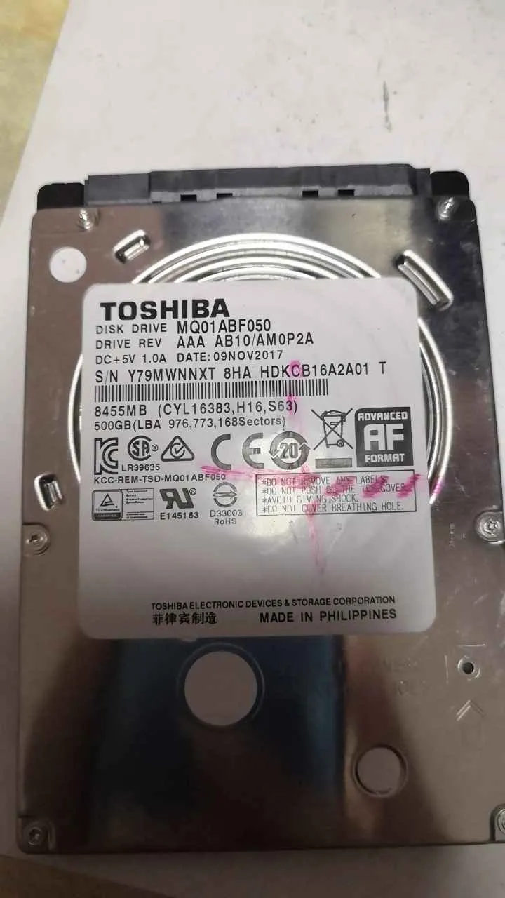 Toshiba MQ01ABF050 S/N Y79MWNNXT8HA