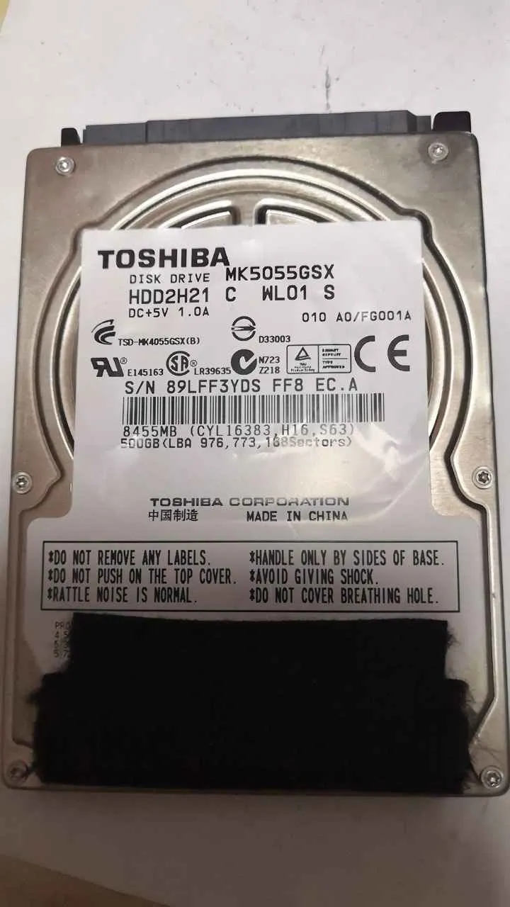 Toshiba MK5055GSX S/N 89LFF3YDSFF8