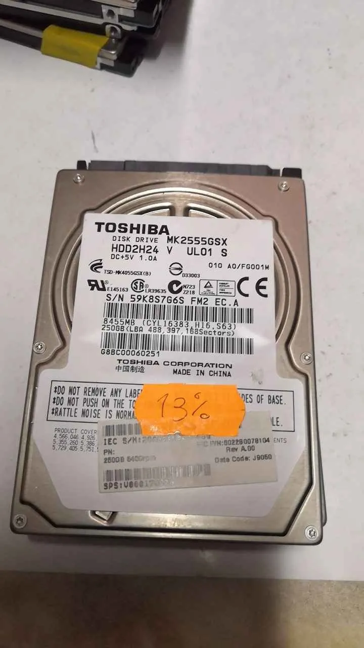 Toshiba MK2555GSX S/N 59K8S7G6SFM2
