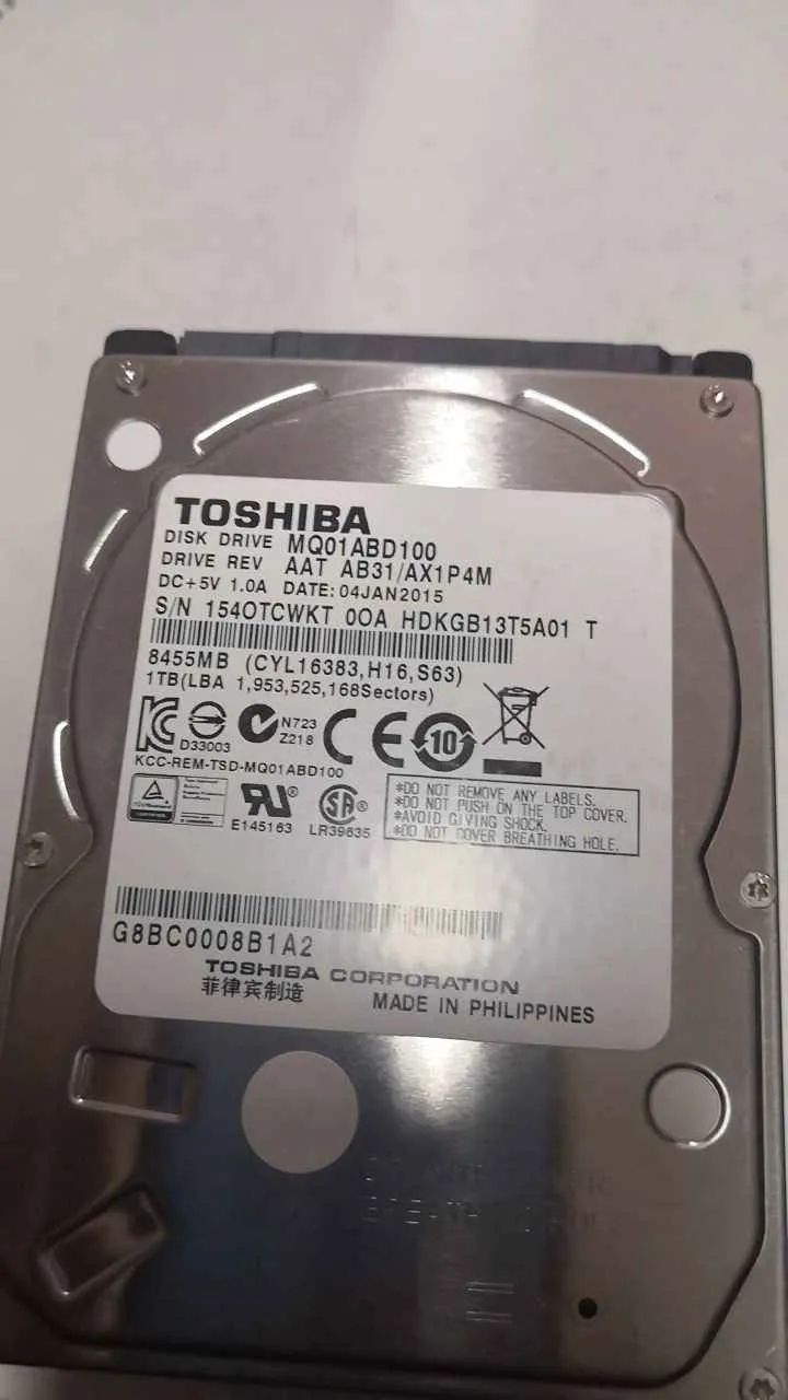 Toshiba MQ01ABD100 S/N 154OTCWKT0OA