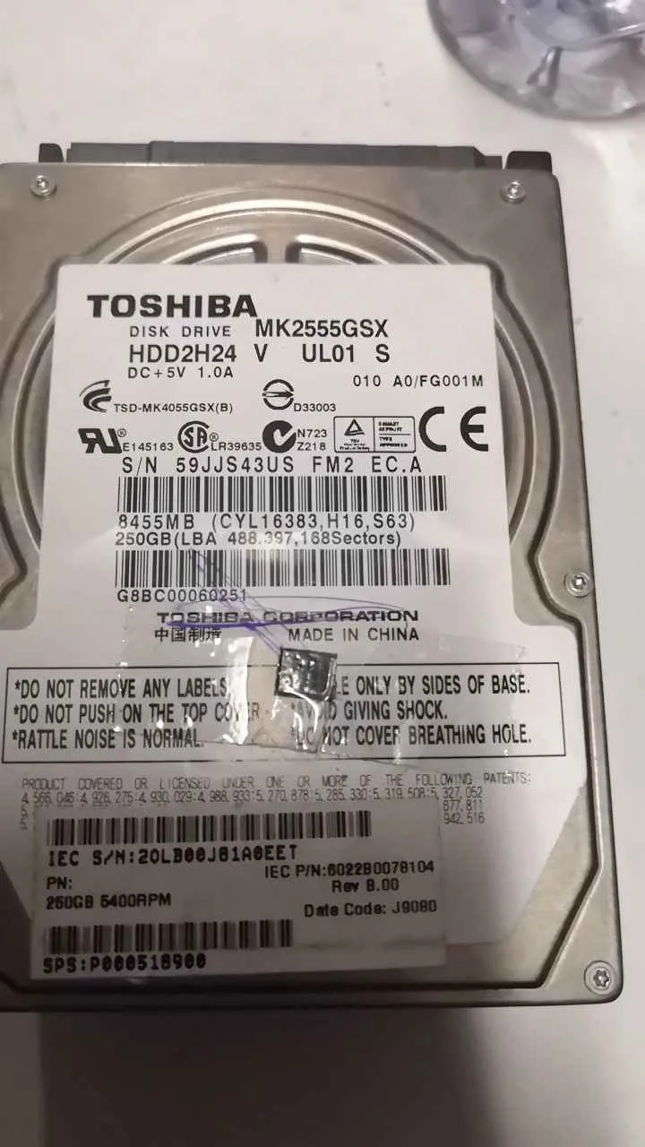 Toshiba MK255GSX S/N 59JJS43USFM2