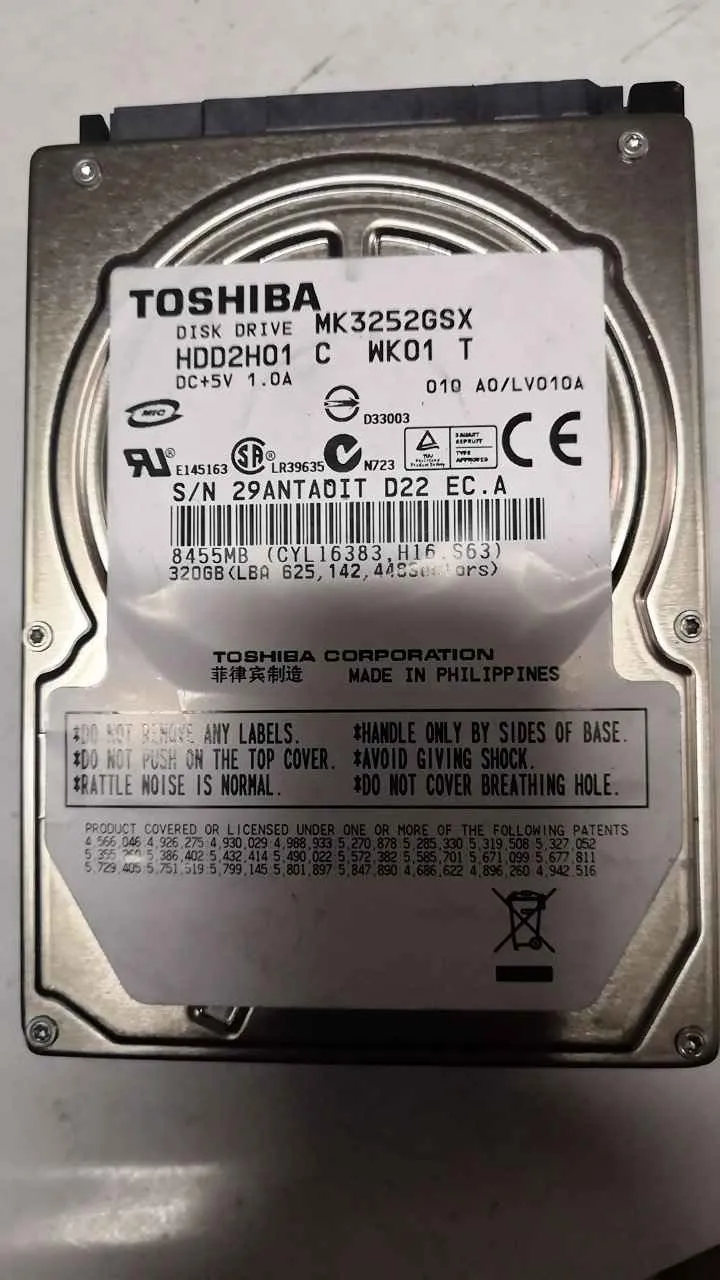 Toshiba MK3252GSX S/N 29ANTAOITD22
