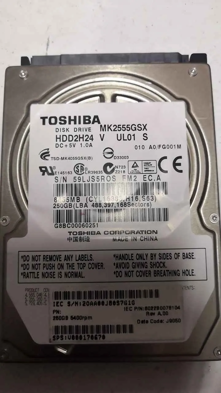Toshiba MK2555GSX S/N 59LJS5ROSFM2