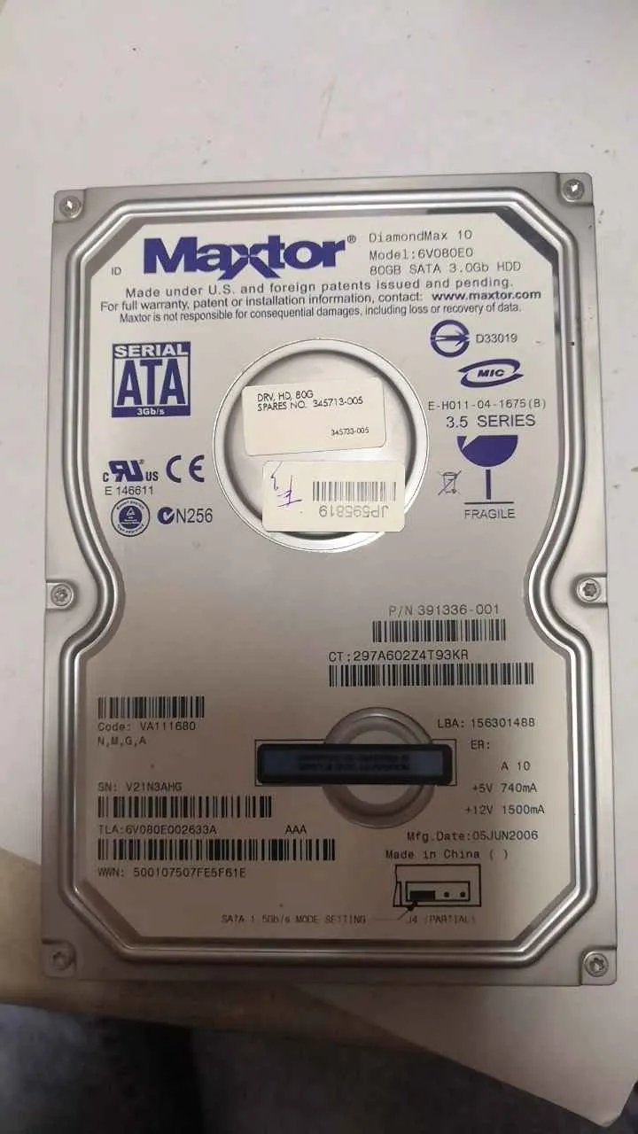 Maxtor DIAMOND MAX10 80 S/N V21N3AHG