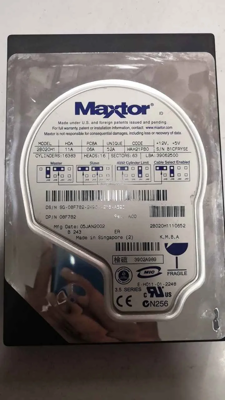 Maxtor 2B020H1 S/N B1CFRYSE