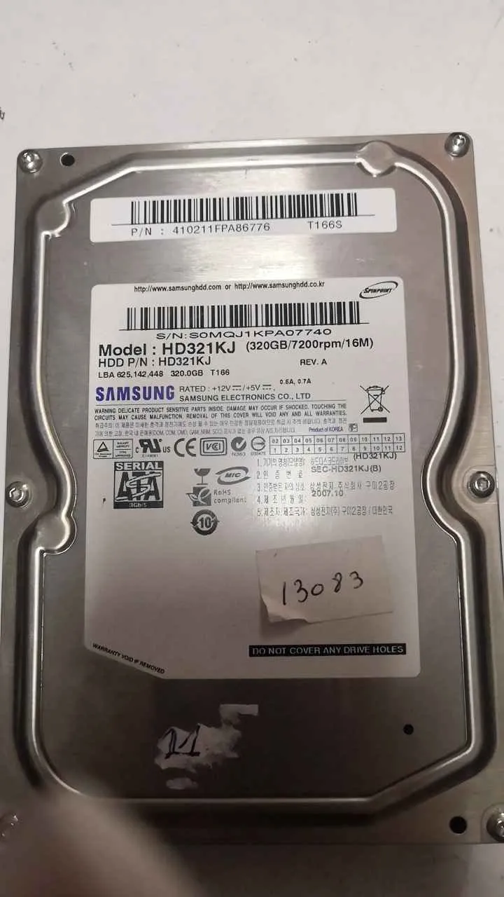 Samsung HD321KJ S/N S0MQJ1KPA07740