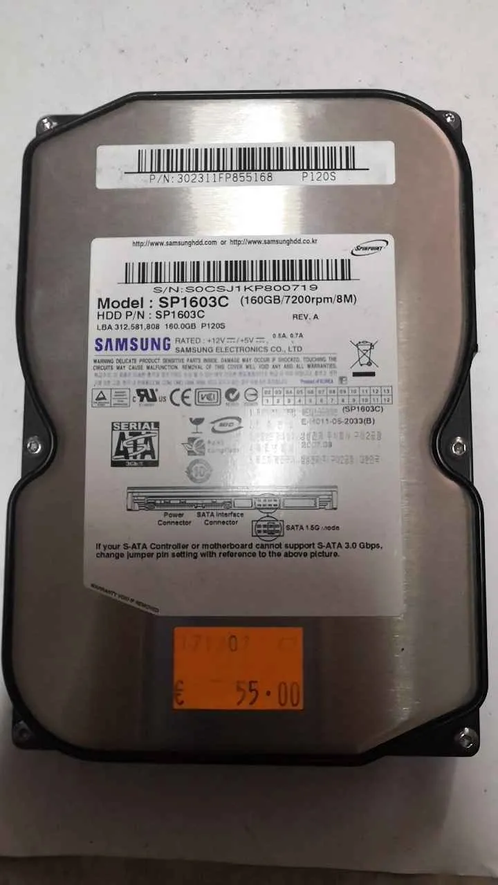 Samsung SP1603C S/N S0CSJ1KP800719