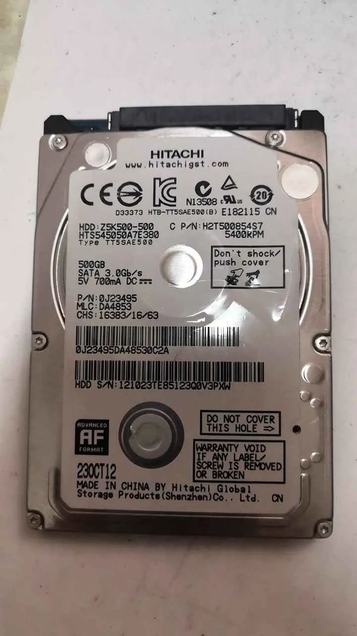 Hitachi HTS545050A7E380 S/N 121023TE85123Q0V3PXW
