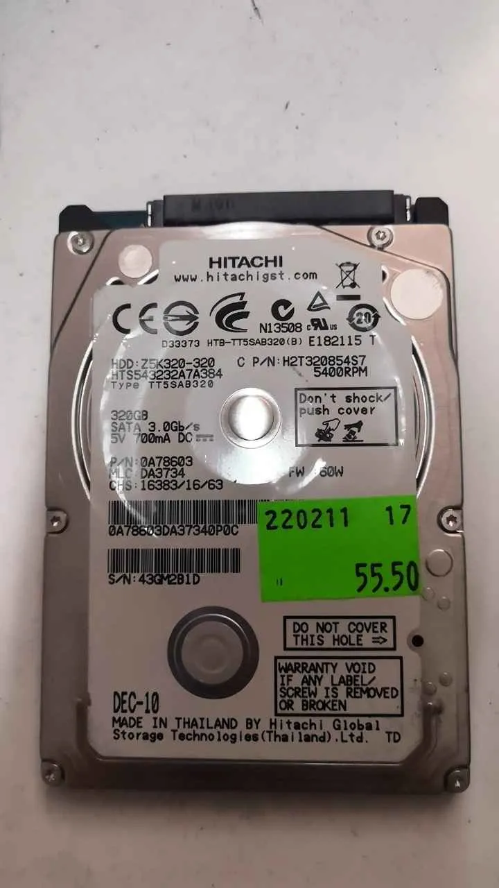 Hitachi HTA543232A7A384 S/N 43GM2B1D