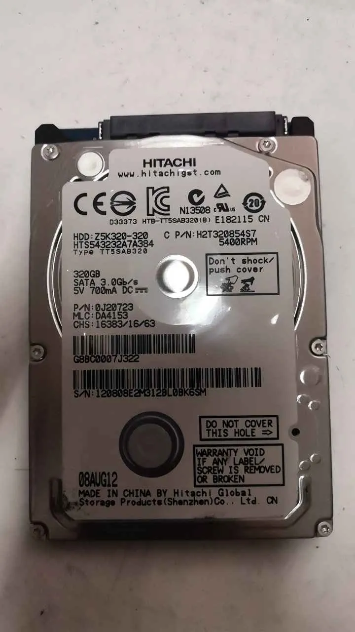 Hitachi HTS543232A7A384 S/N G8BC0007J322