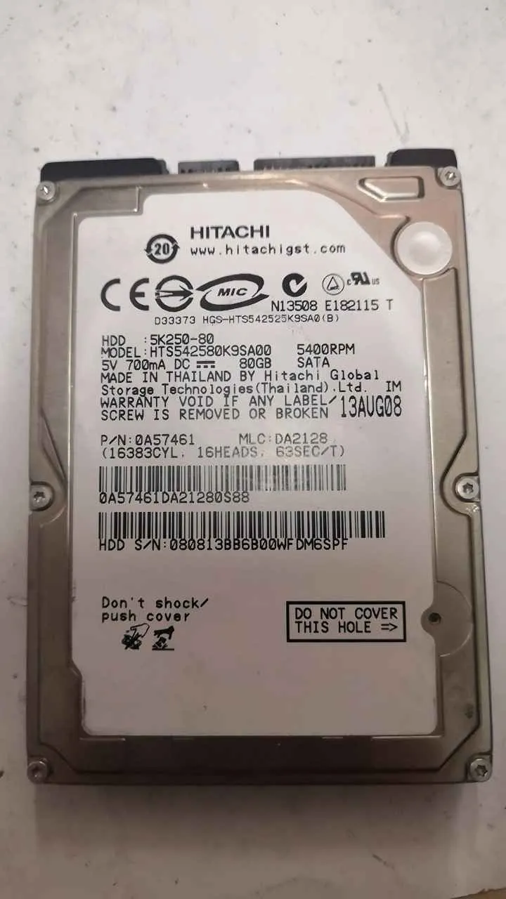 Hitachi BTS542580K9SA00 S/N 080813BB6B00WFDM6SPF