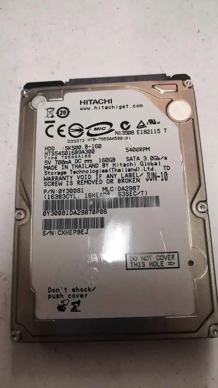 Hitachi HTS545016B9A300 S/N CXHEP8EJ