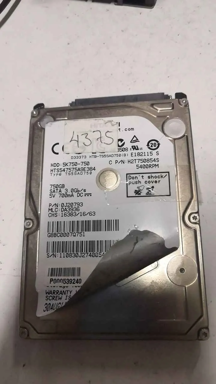 Hitachi HTS547575A9E384 S/N 110830J2740054CMHTLE