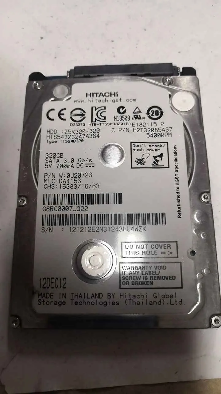 Hitachi HTS543232A7A384 S/N 121212E2N31243HU4WZK