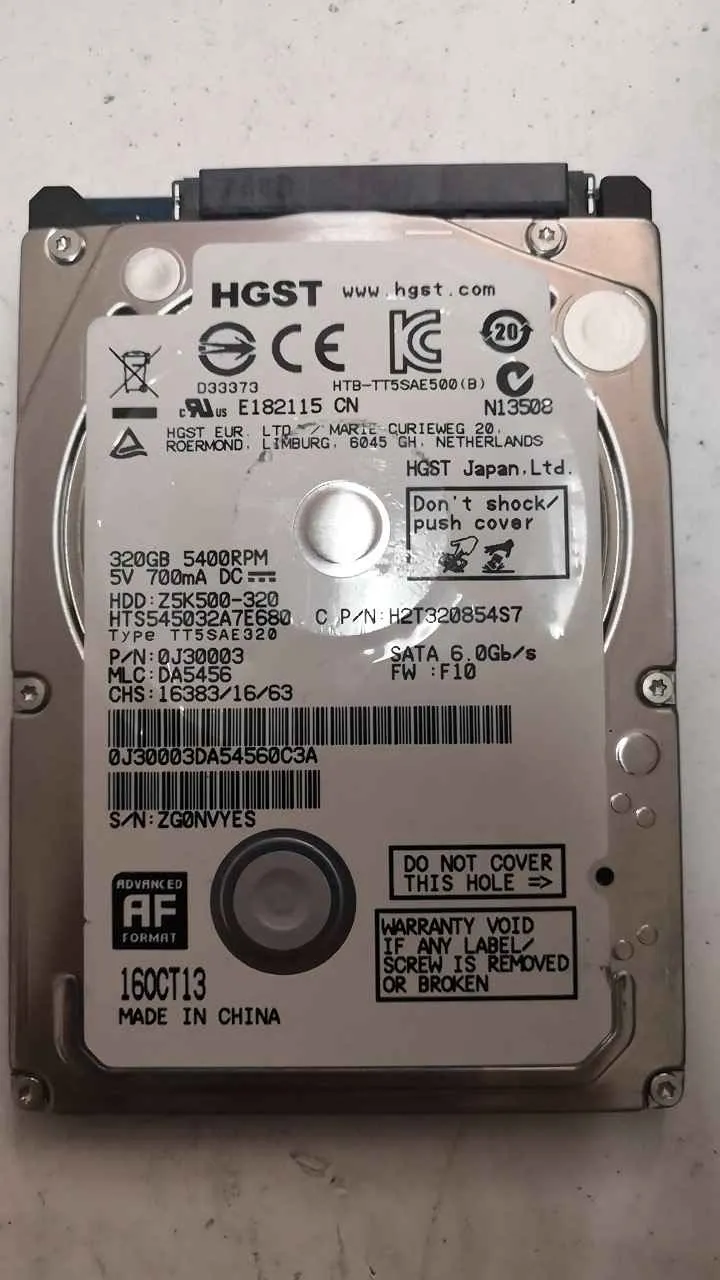 Hitachi HTS545032A7E680 S/N ZG0NVYES