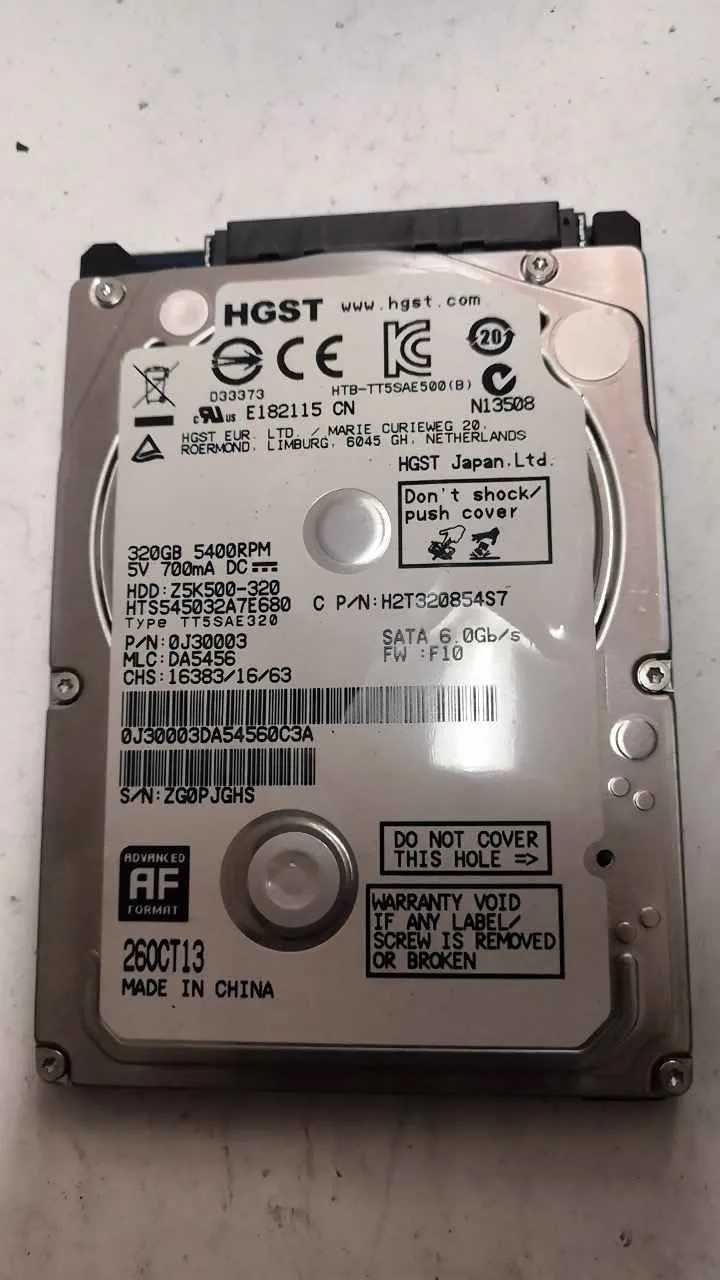 Hitachi HTS545032A7E680 S/N ZG0PJGHS