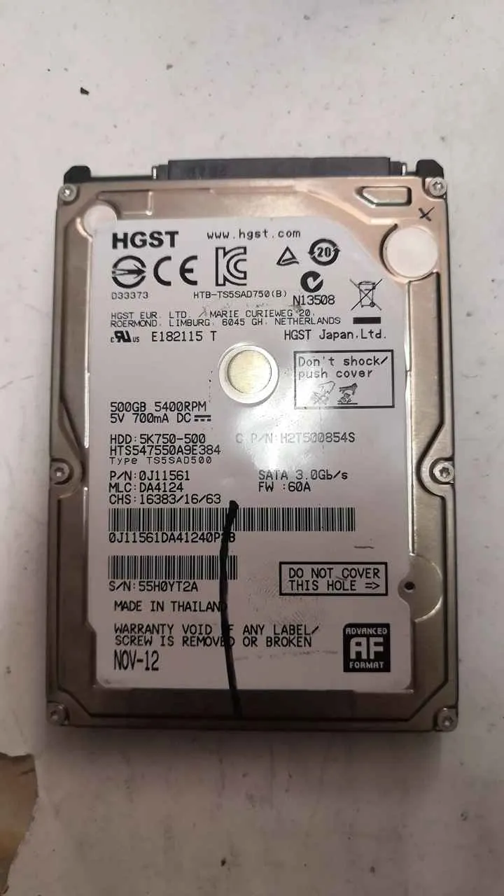 Hitachi HTS547550A9E384 S/N 55H0YT2A