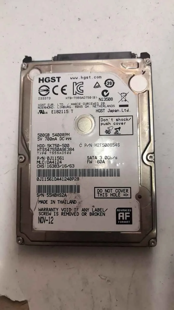 Hitachi HTS547550A9E384 S/N 55H0HS2A