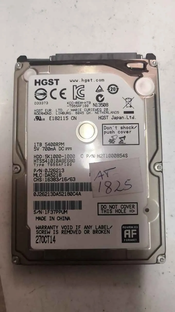 Hitachi HTS541010A9E680 S/N 1F37PPUM