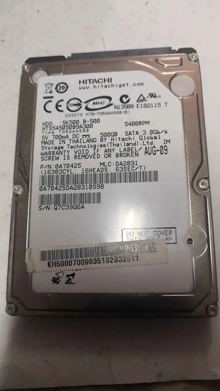 Hitachi HTA545050B9A300 S/N Q7C39G6A
