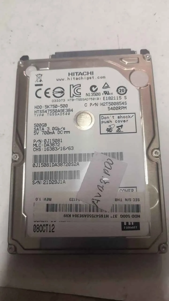 Hitachi HTS547550A9E384 S/N 21D29J1A