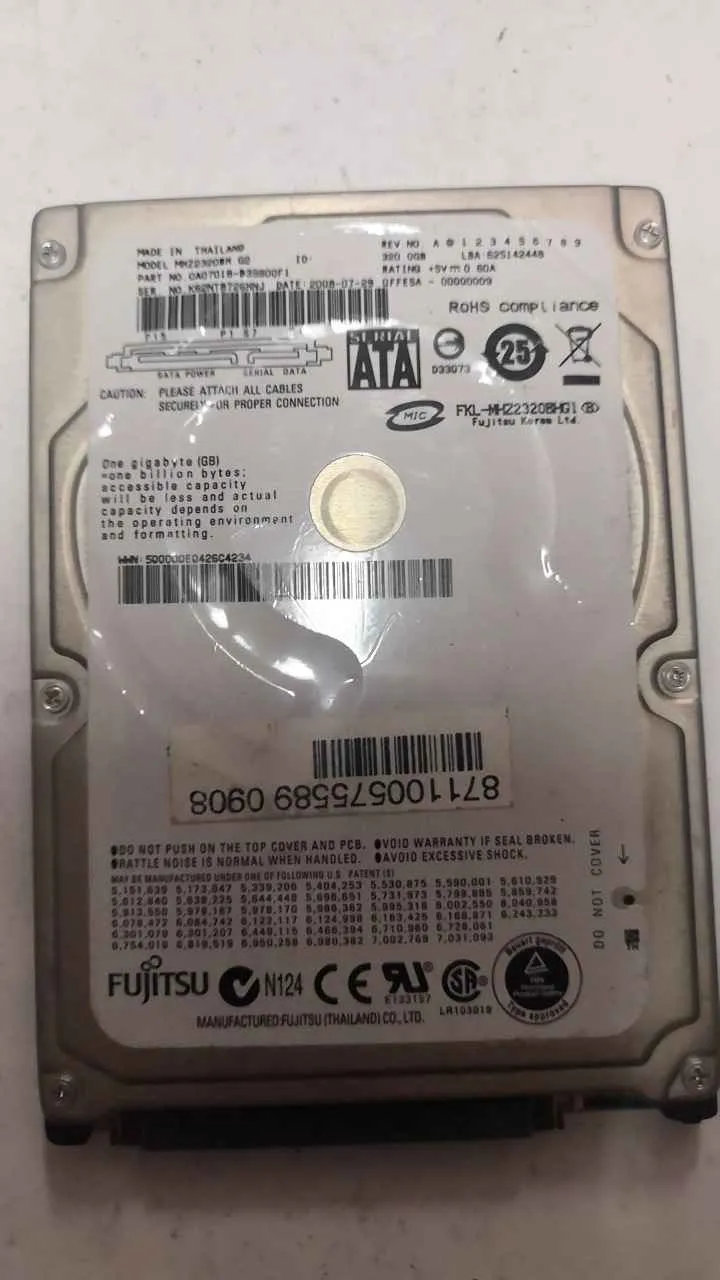 Fujitsu MHZ2320BH S/N K62NT8726HNJ