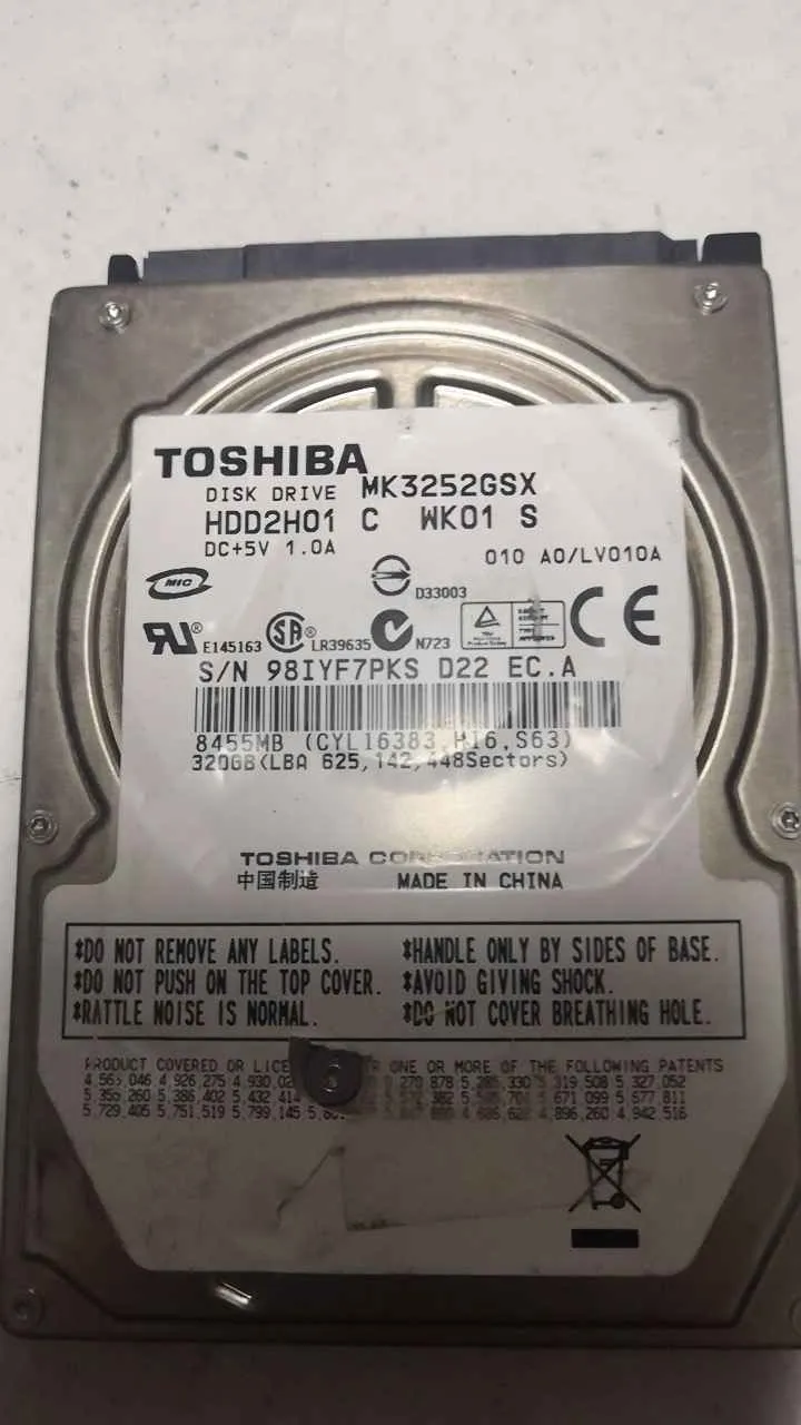 Toshiba MK3252GSX S/N 98IYF7PKSD22
