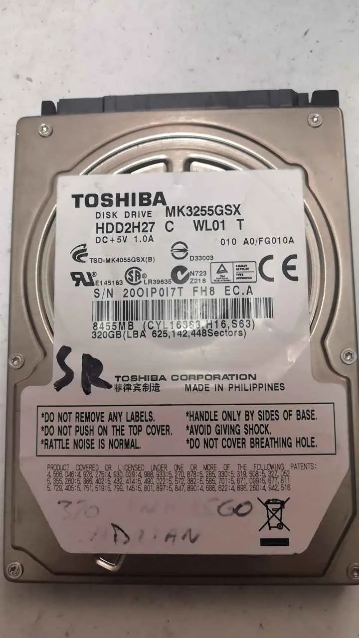 Toshiba MK3255GSX S/N 20OIP0I7TFH8