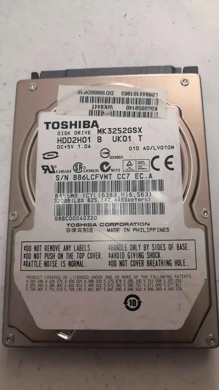 Toshiba MK3252GSX S/N 886LCFVMTCC7
