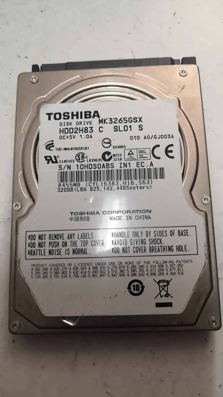 Toshiba MK3265GSX S/N 10HDS0ABSIN1