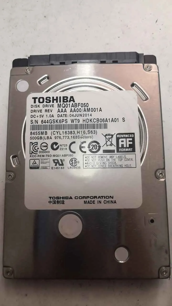 Toshiba MQ01ABF050 S/N 644GSK6PSWT9