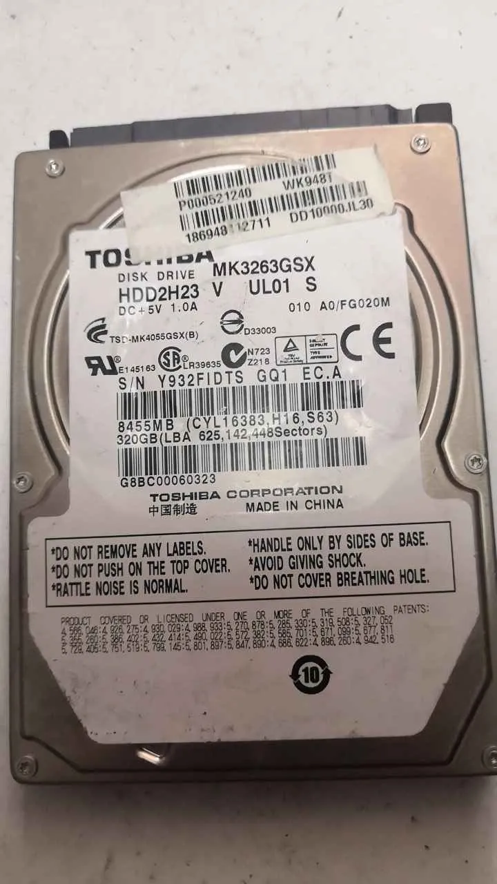 Toshiba MK3263GSX S/N Y932FIDTSGQ1