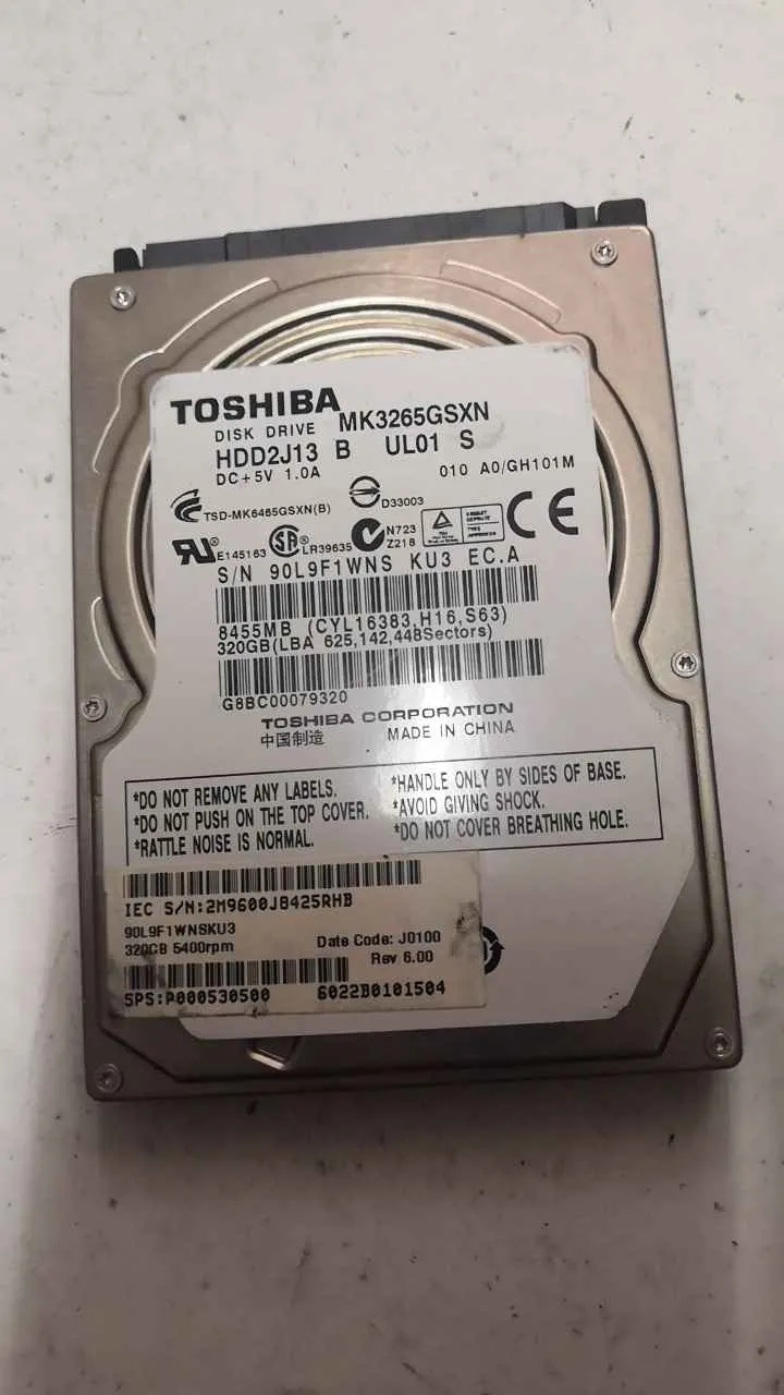 Toshiba MK3265GSXN S/N 90L9F1WNSKU3