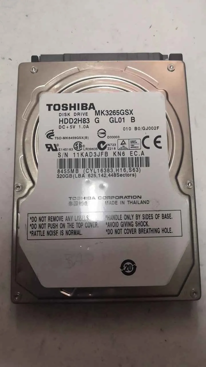 Toshiba MK3265GSX S/N 11KAD3JFBKN6