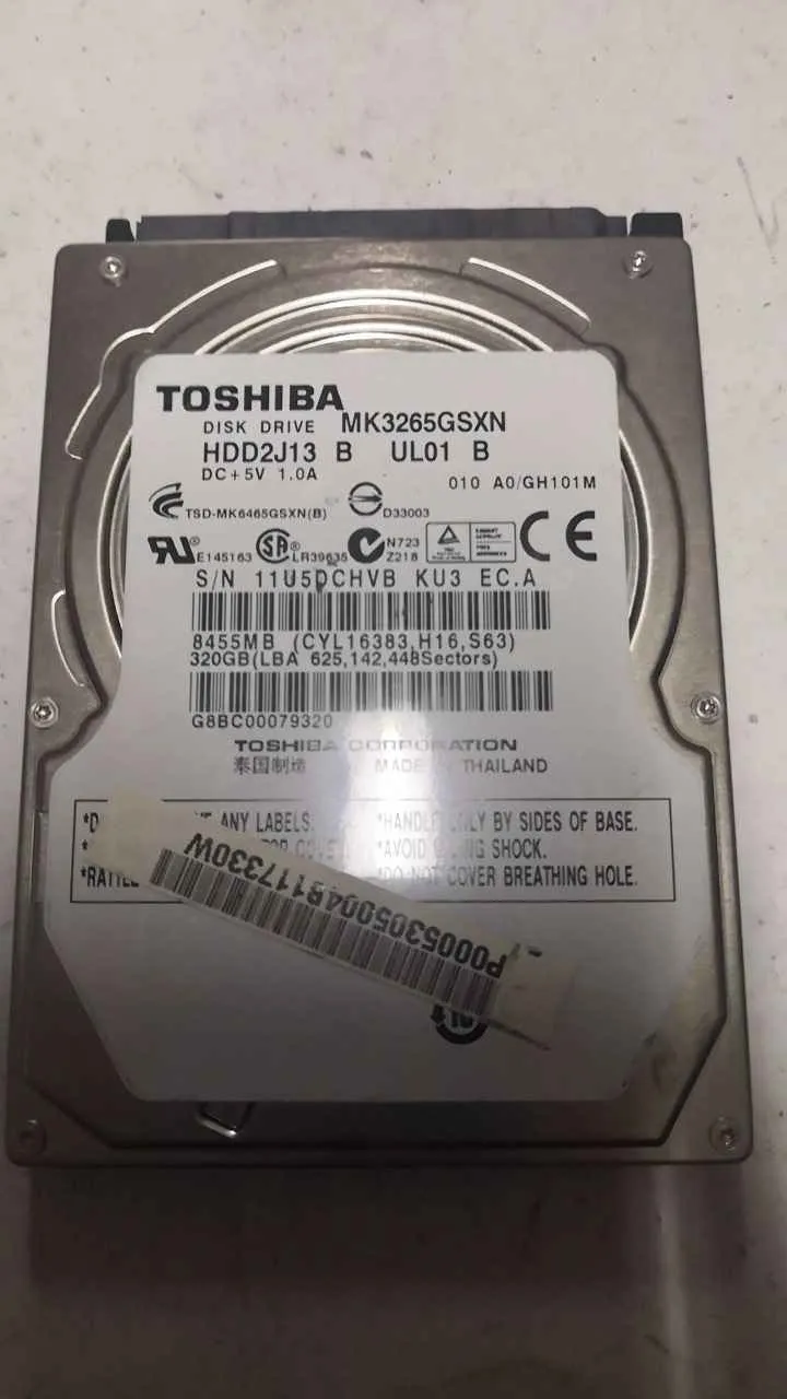 Toshiba MK3265GSXN S/N 11U5DCHVBKU3