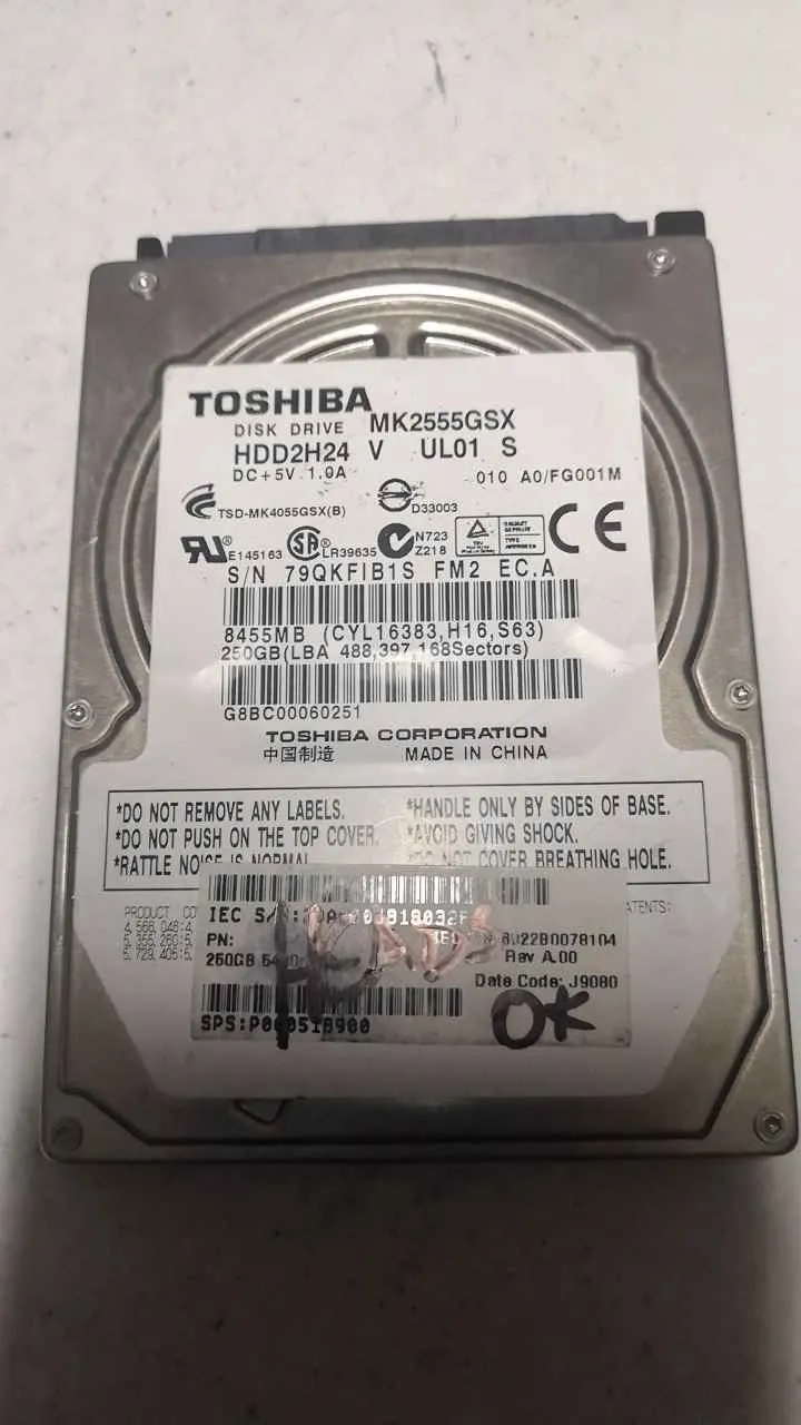 Toshiba MK2555GSX S/N 79QKFIB1SFM2