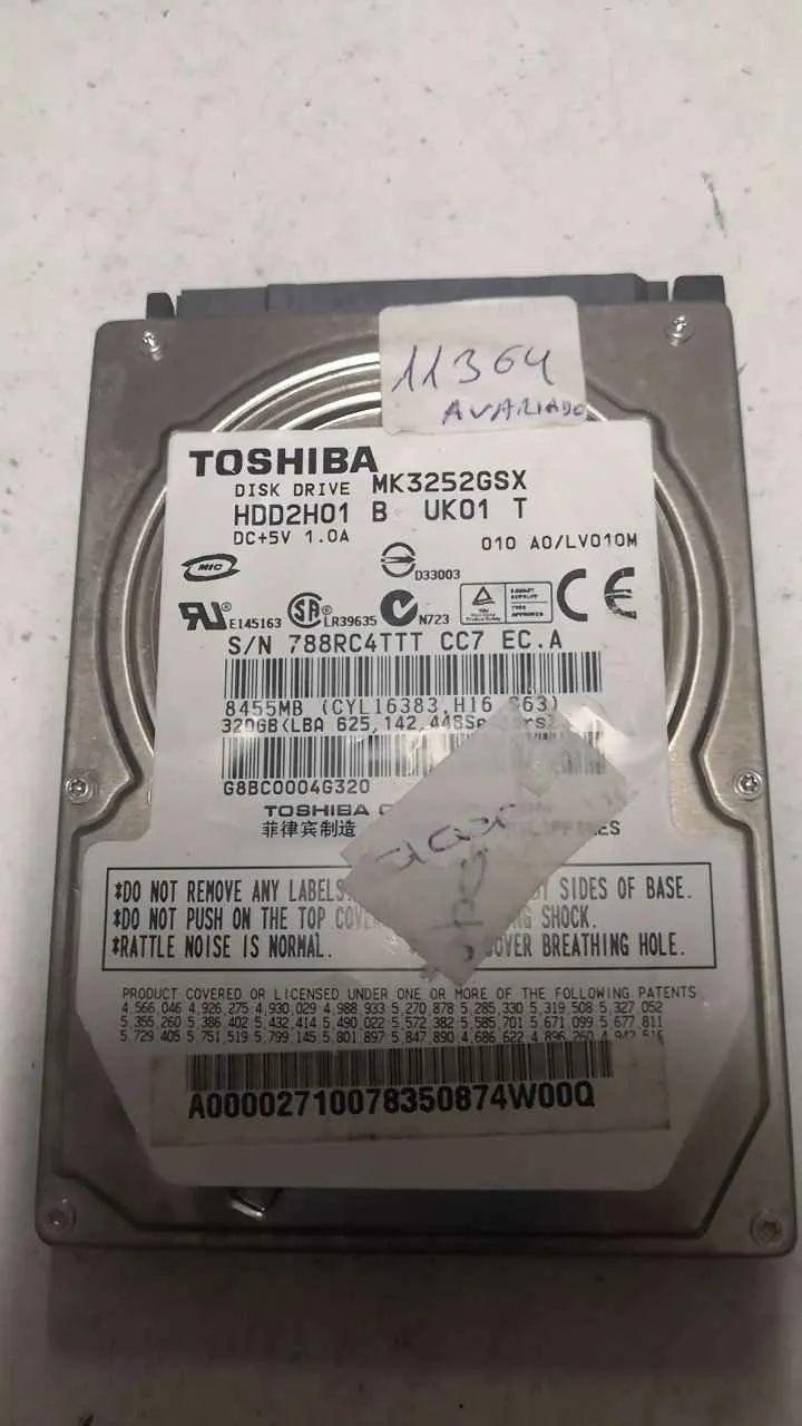 Toshiba MK3252GSX S/N 788RC4TTTCC7