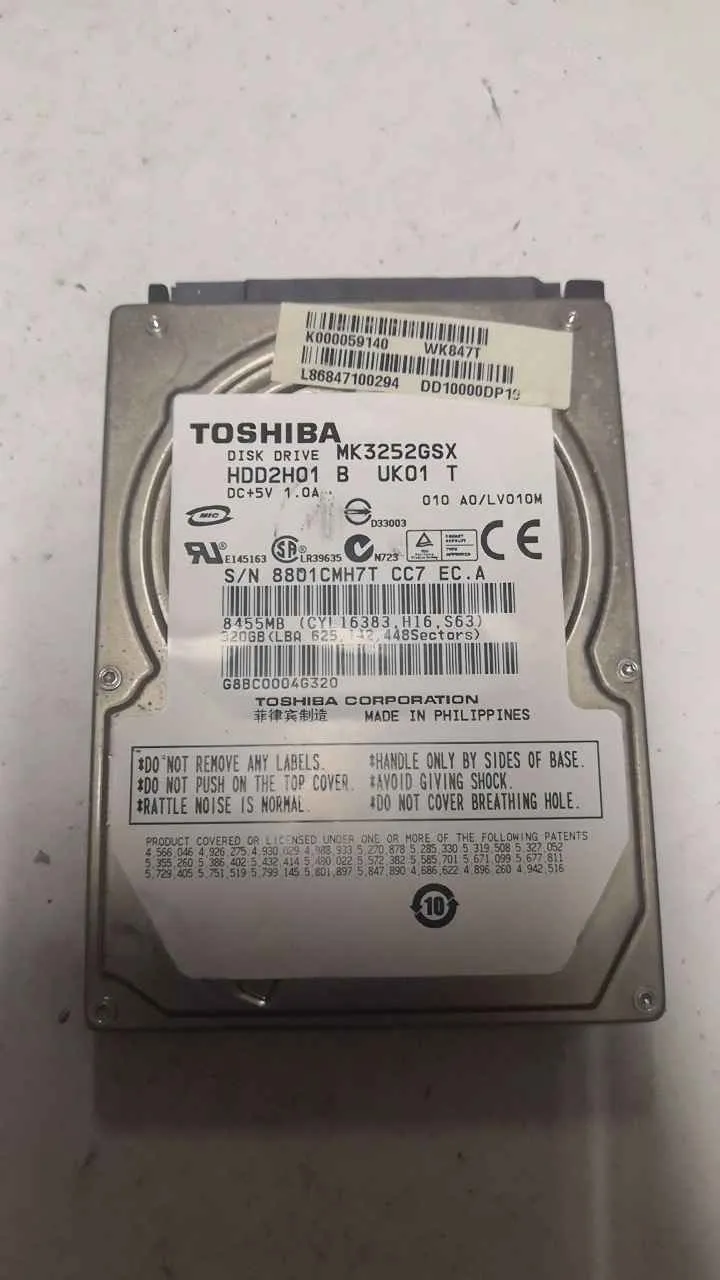 Toshiba MK3252GSX S/N 88O1CMH7TCC7